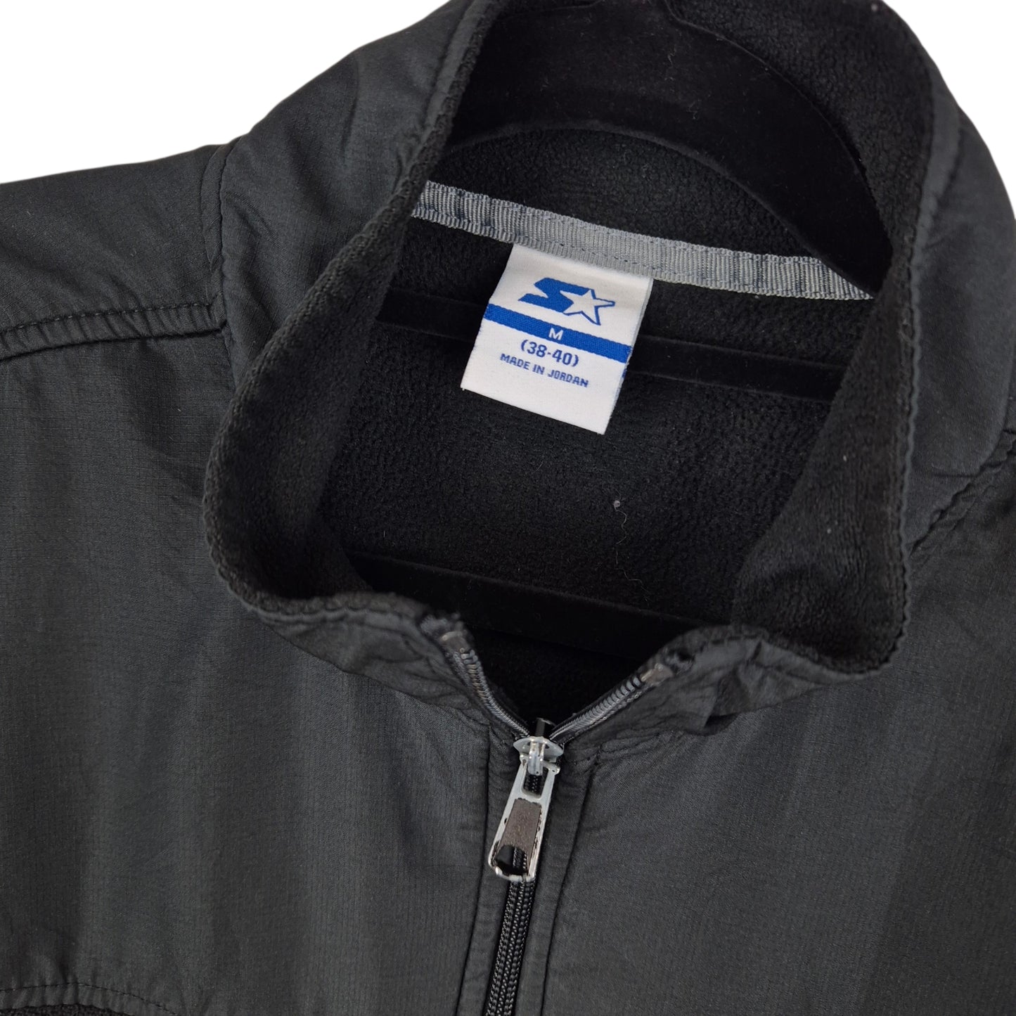 Starter Black Fleece Zip Jumper Size M