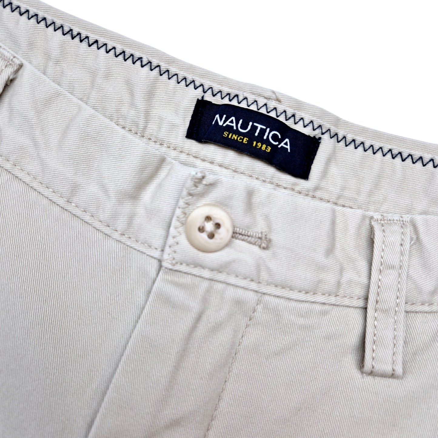 Nautica Cream Brown Classic Chino Pants W34