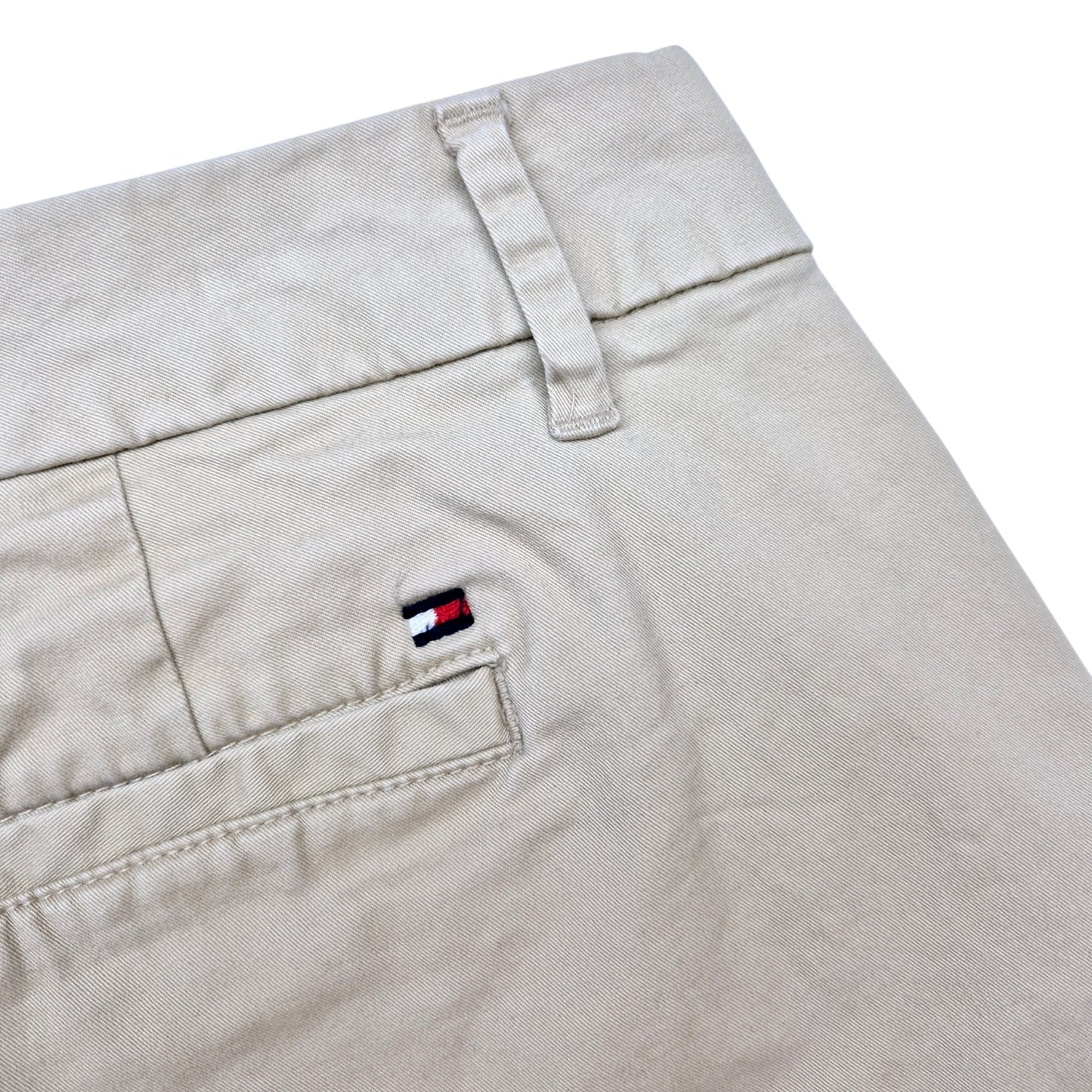 Tommy Hilfiger Womens Cream Brown Tapered Chino Pants W34