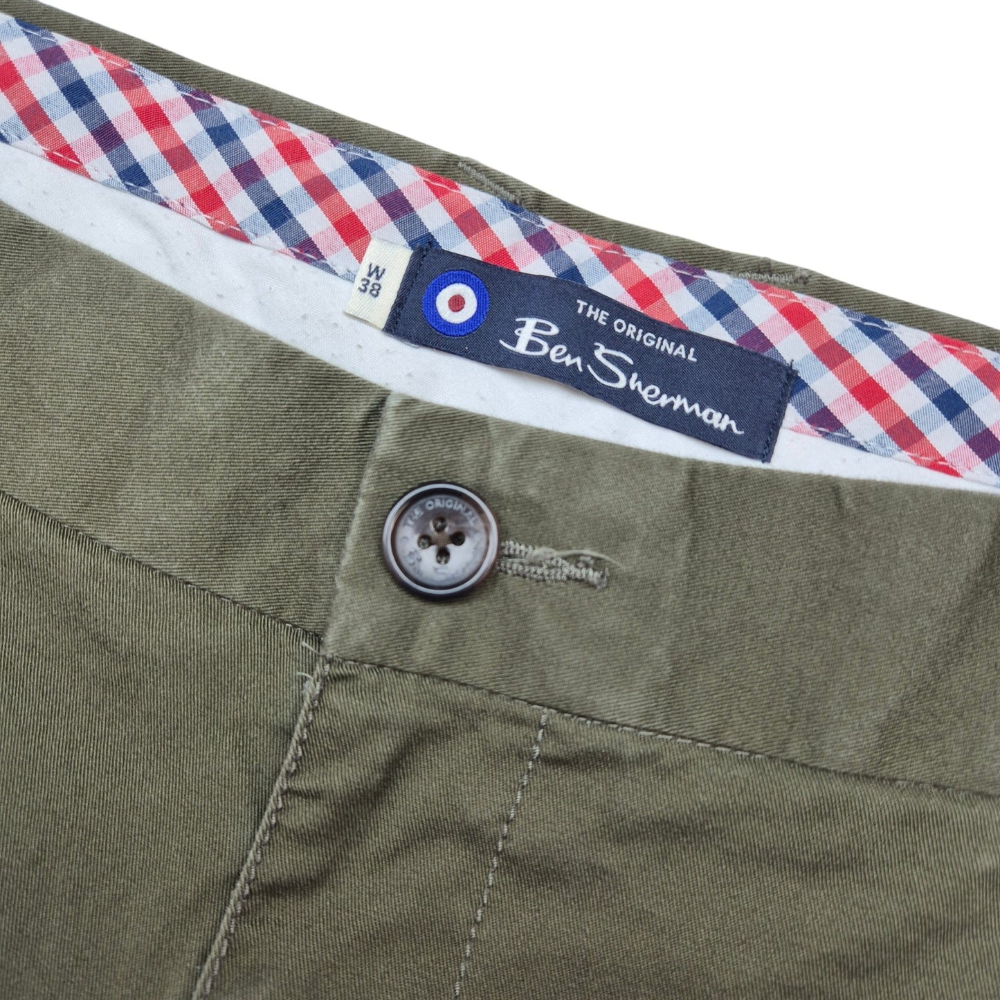 Ben Sherman Olive Green Slim Chino Pants W38