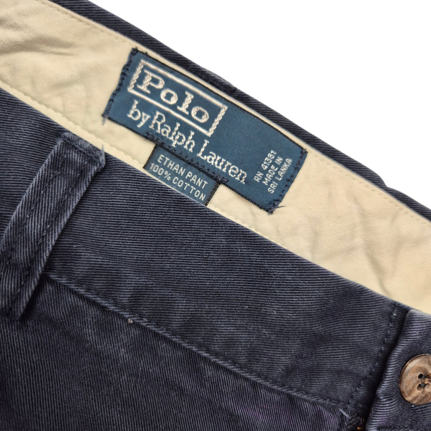 Vintage Polo Ralph Lauren 90's Dark Blue Ethan Chino Pants W34