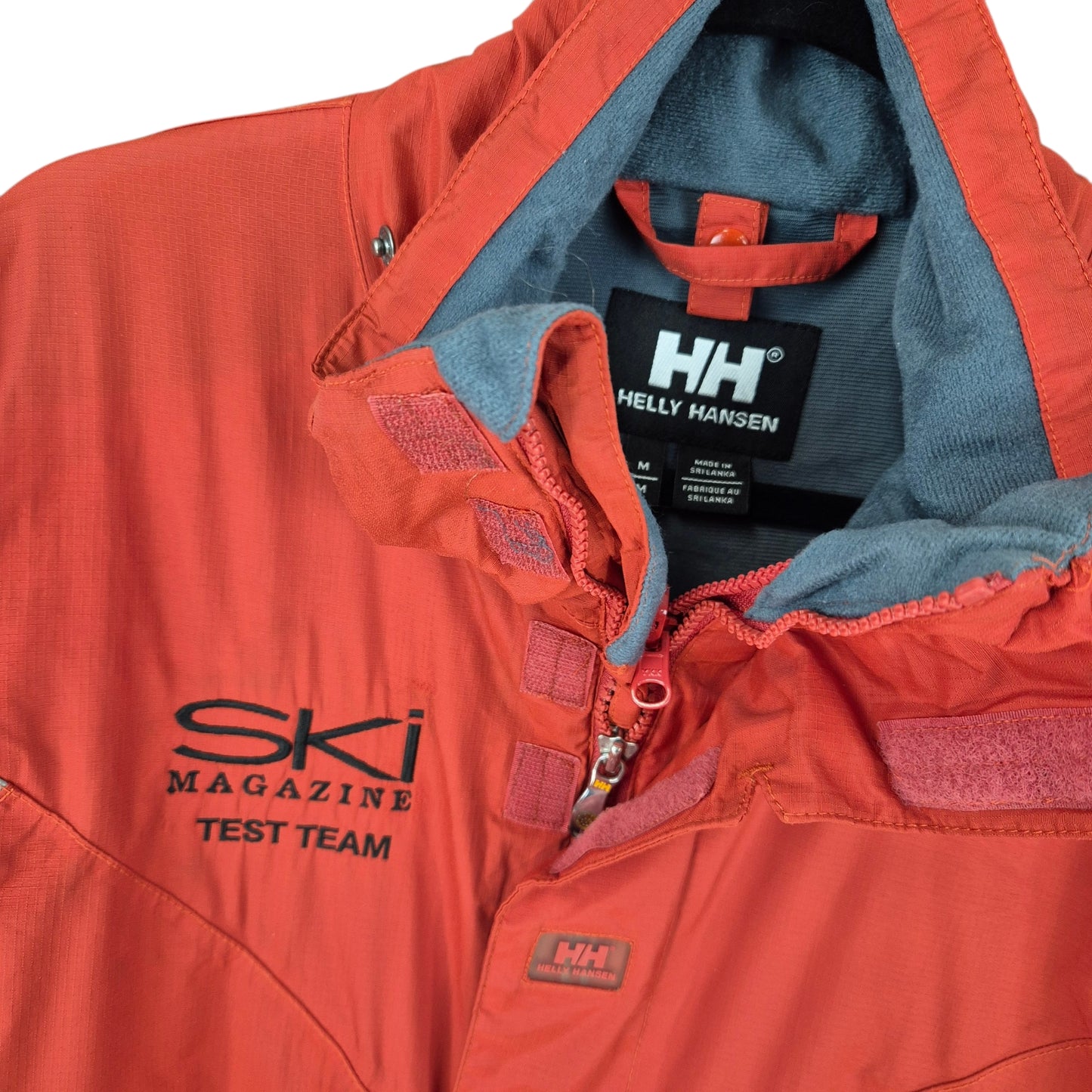 Helly Hansen Orange Ski Magazine Test Team Windbreaker Jacket Size M