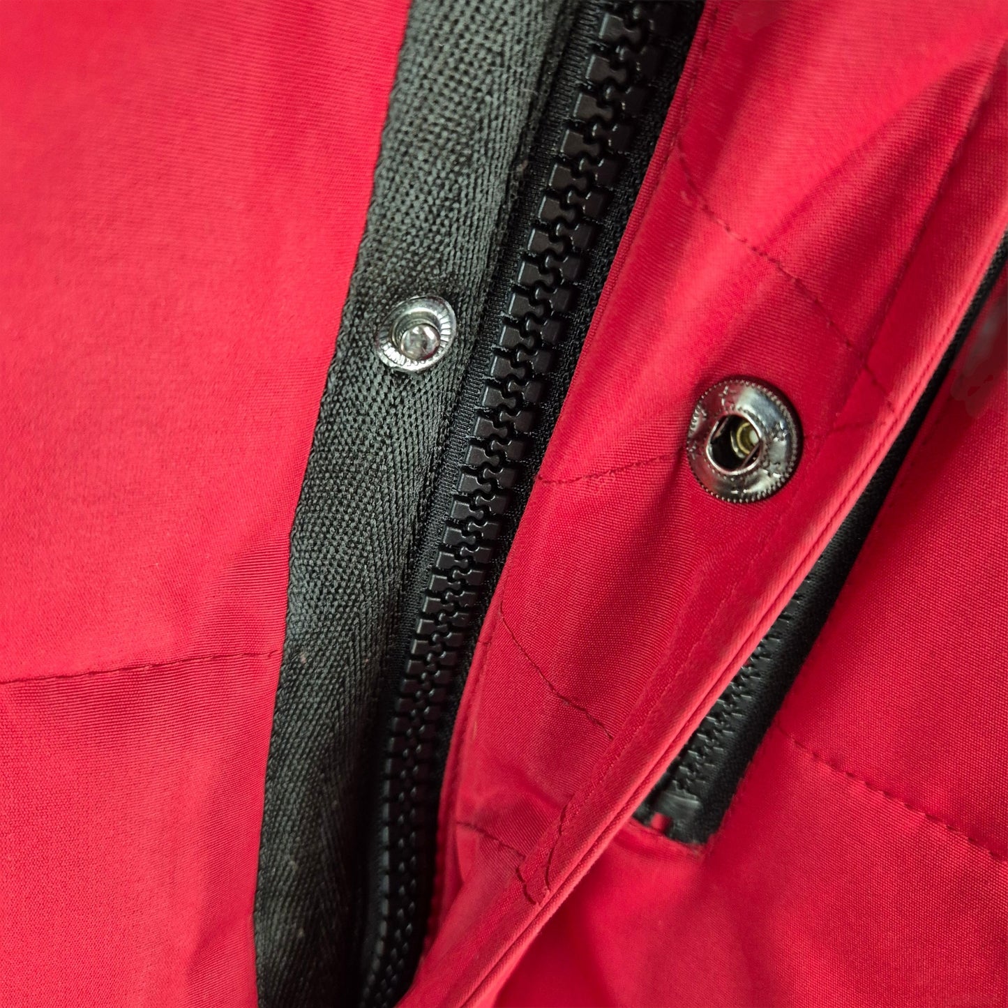 Nautica Red Heavy Quilted Nylon Jacket Size S