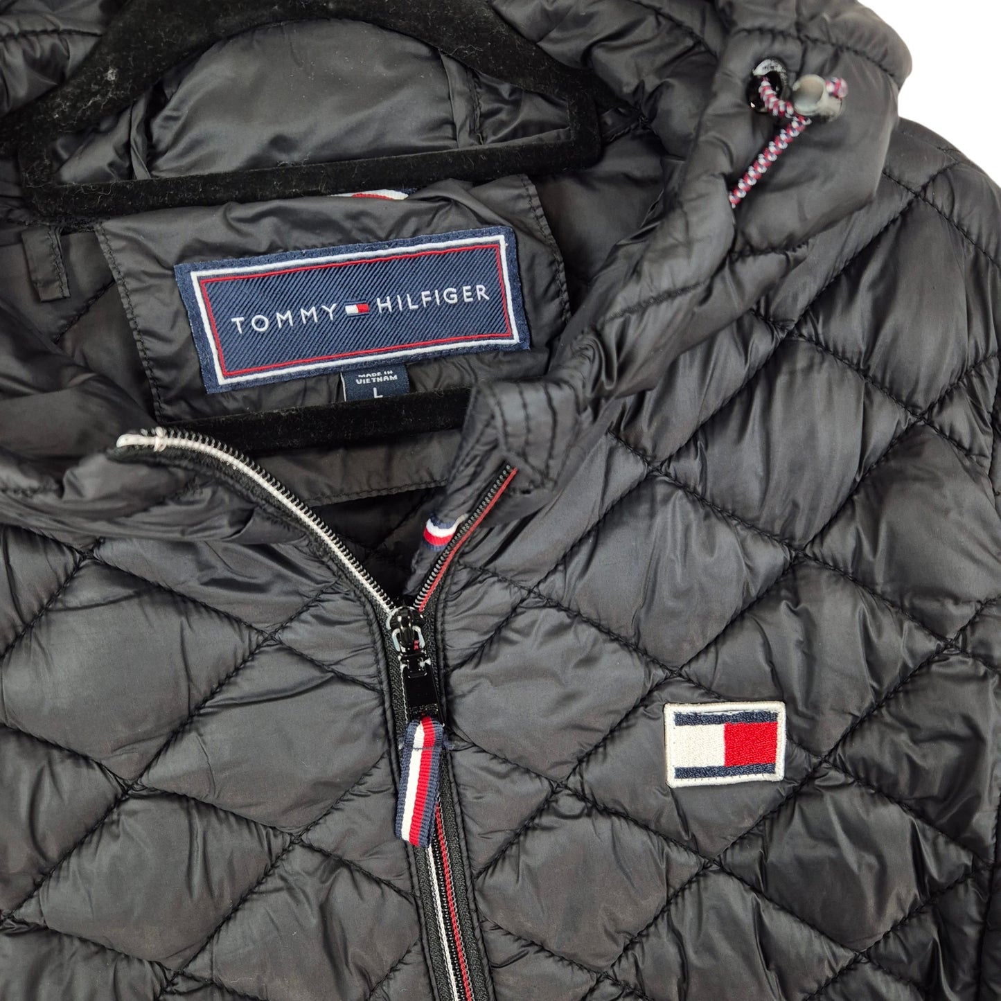Tommy Hilfiger Womens Black Padded Jacket Size L