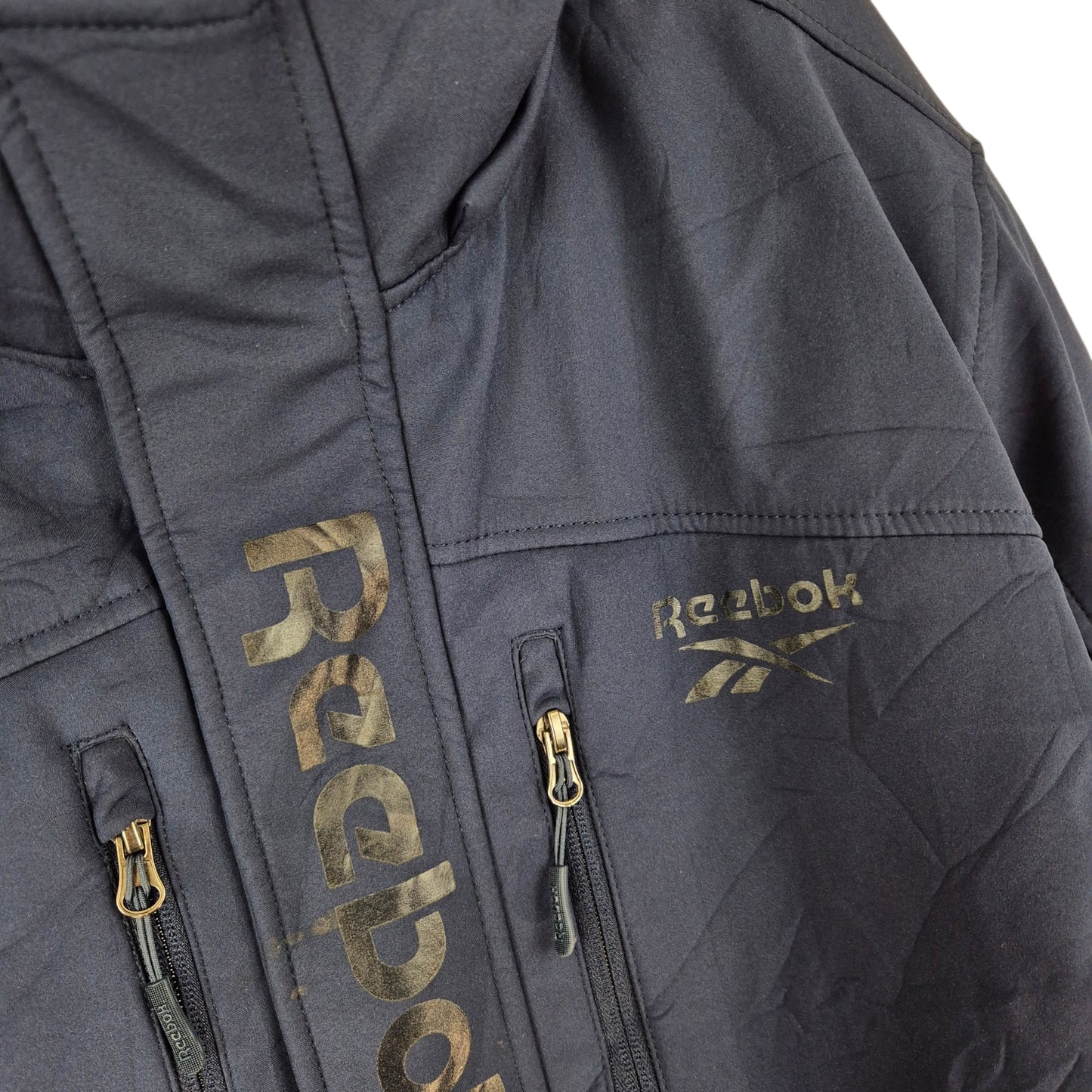 Reebok Dark Blue Heavy Quilted Jacket Size L