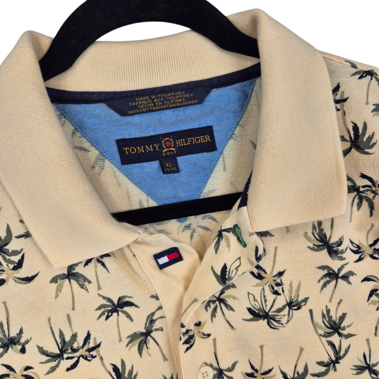 Vintage Polo Ralph Lauren Golf 90's Cream Yellow Polo Shirt Size XL