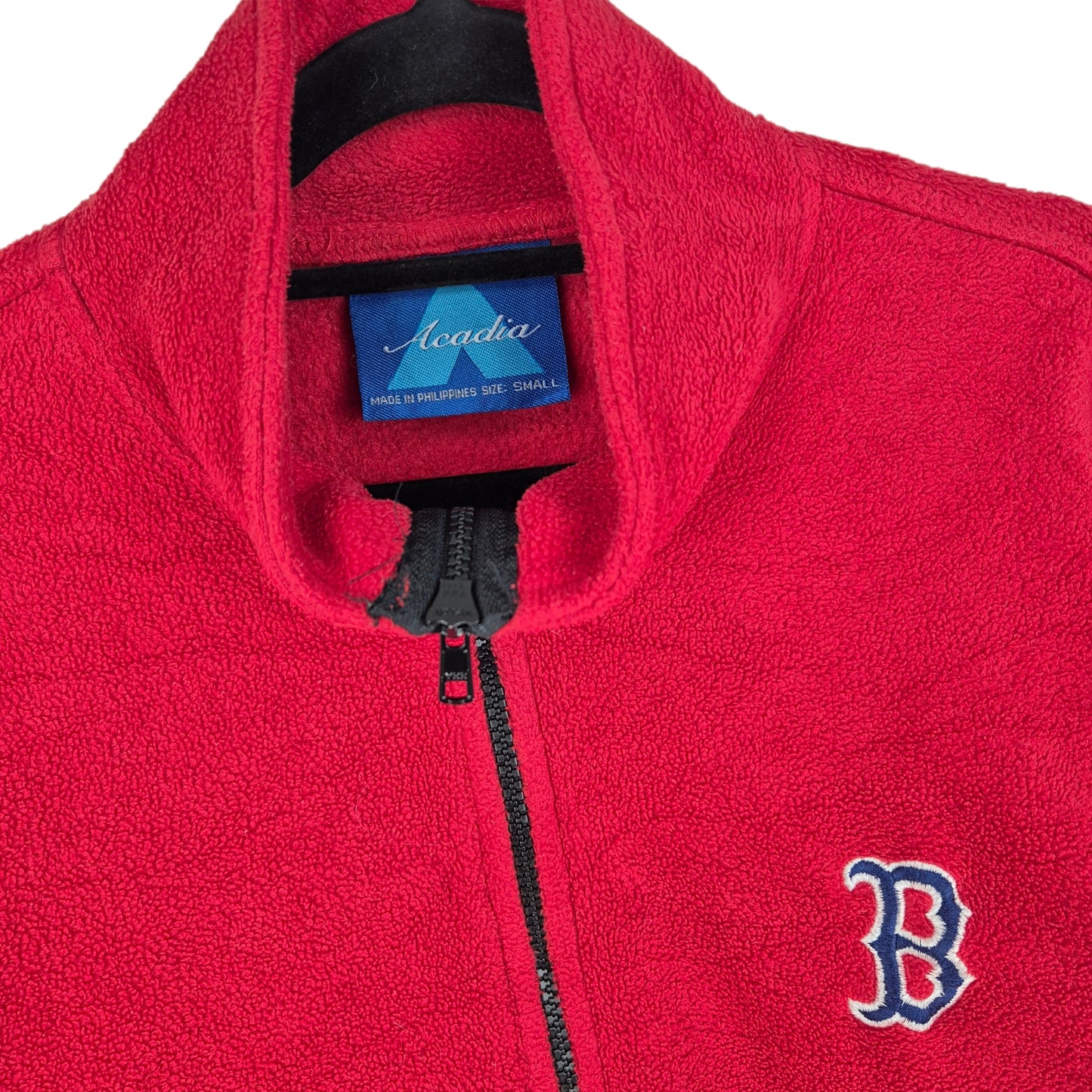 Boston Red Sox Red 2004 World Champions Half Zip Fleece Jumper Size S