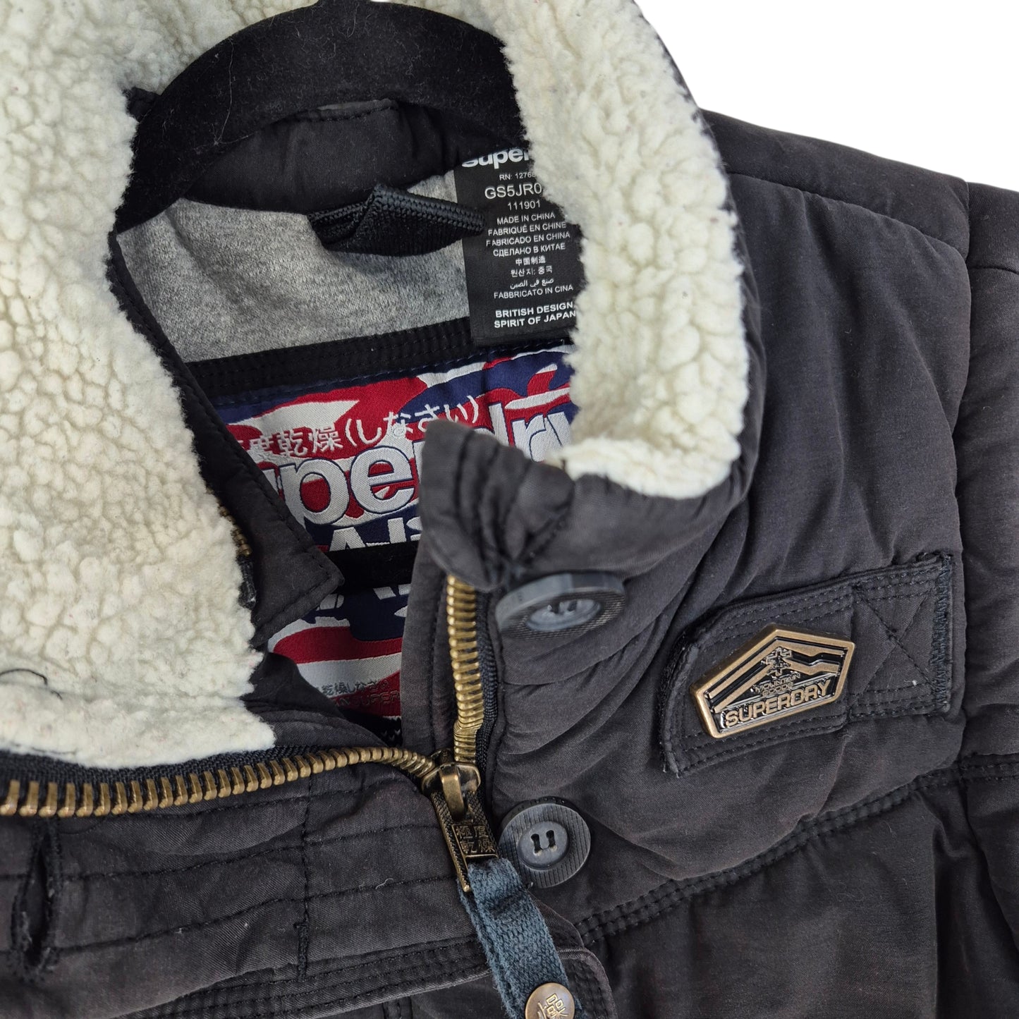 Superdry Womens Black Insulated Vest Size XS