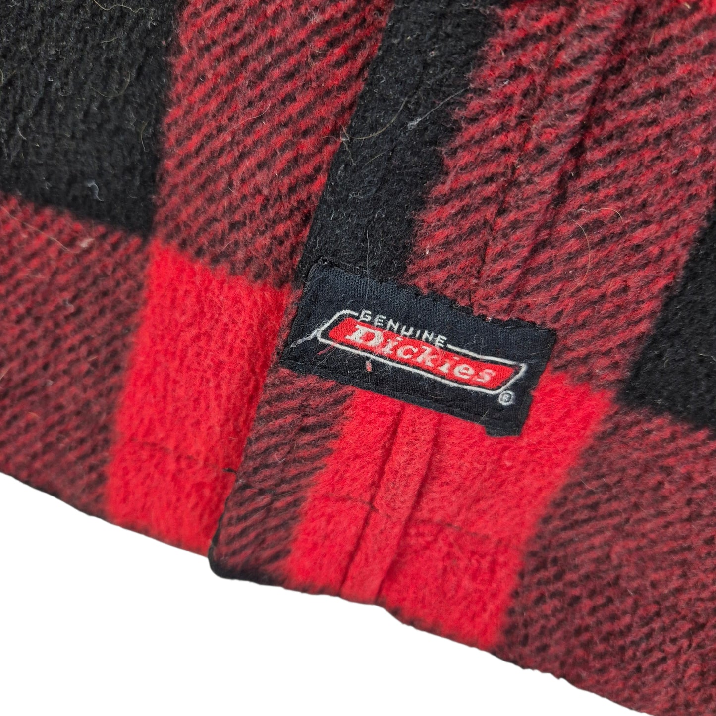 Dickies Black & Red Checkered Quilted Fleece Button Jacket Size 2XL