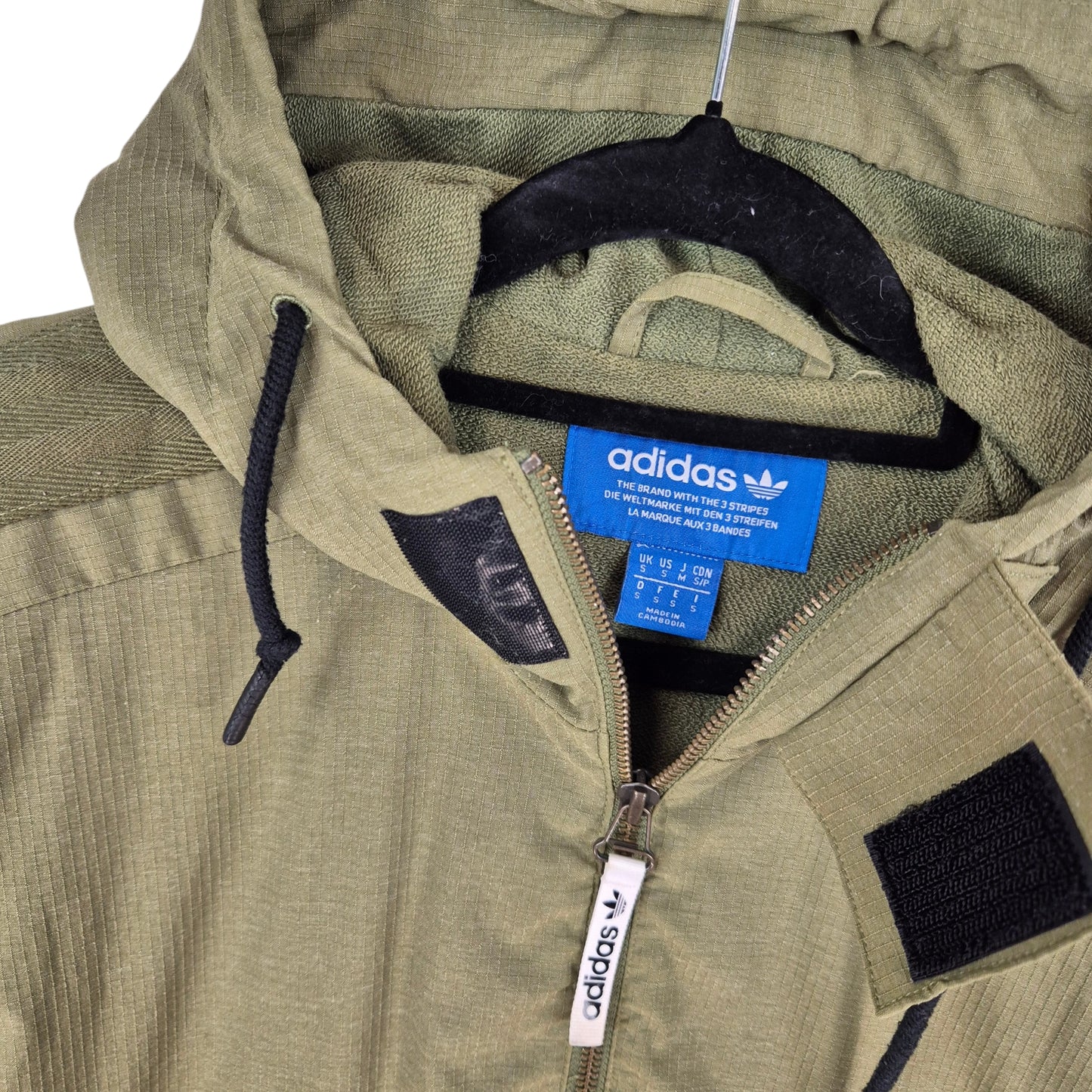 Adidas Olive Green Quarter Zip Jacket Size S