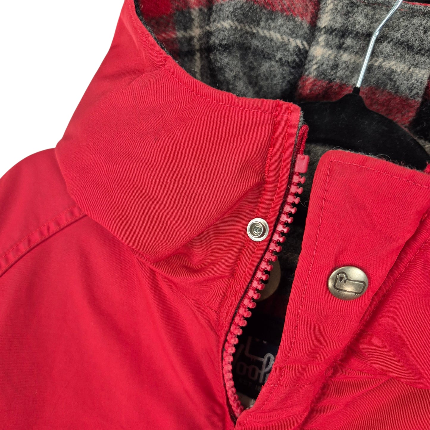 Vintage Woolrich 80's Red USA Made Trench Coat Jacket Size S