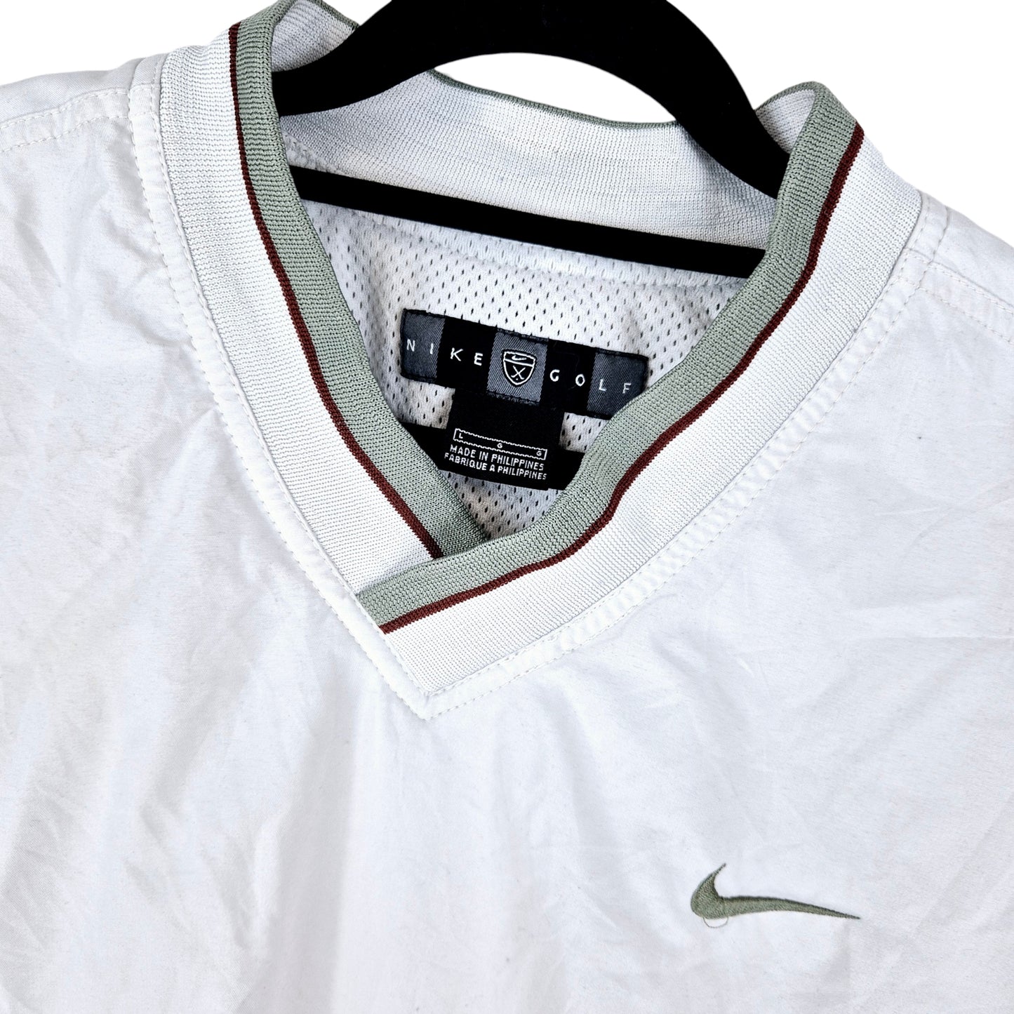 Vintage Nike Golf 2000's Light Grey State Street Shell Jacket Size L