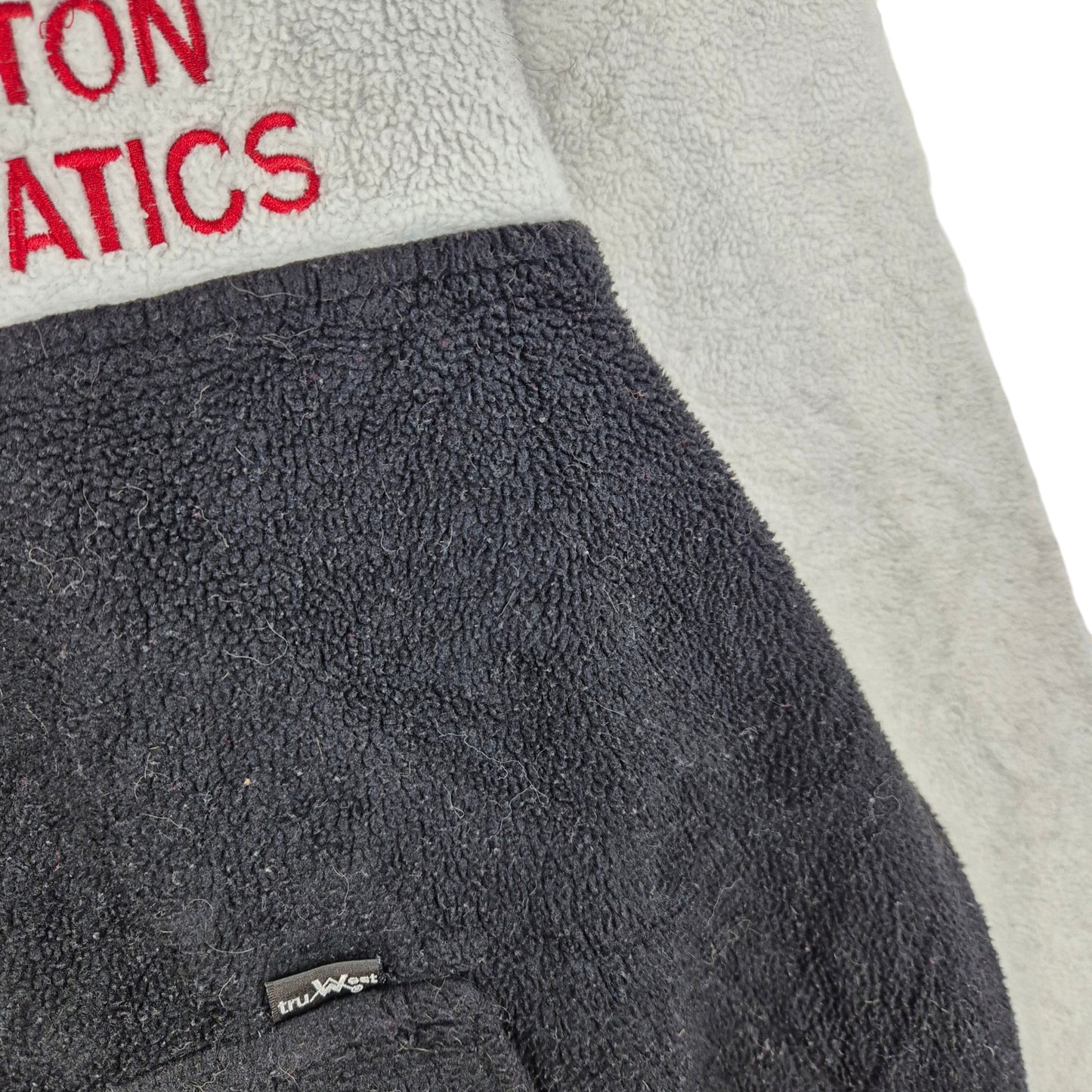 Vintage Triton Aquatics 80's Black Red & White Quarter Zip Fleece Jumper Size M