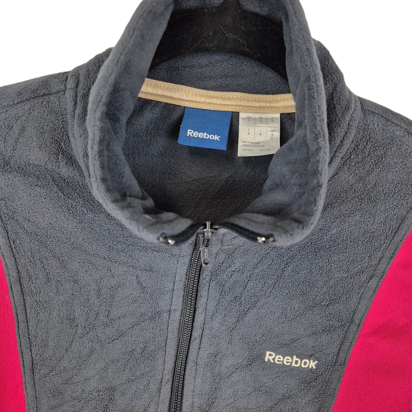 Reebok Womens Dark Grey Half Zip Fleece Jumper Size S