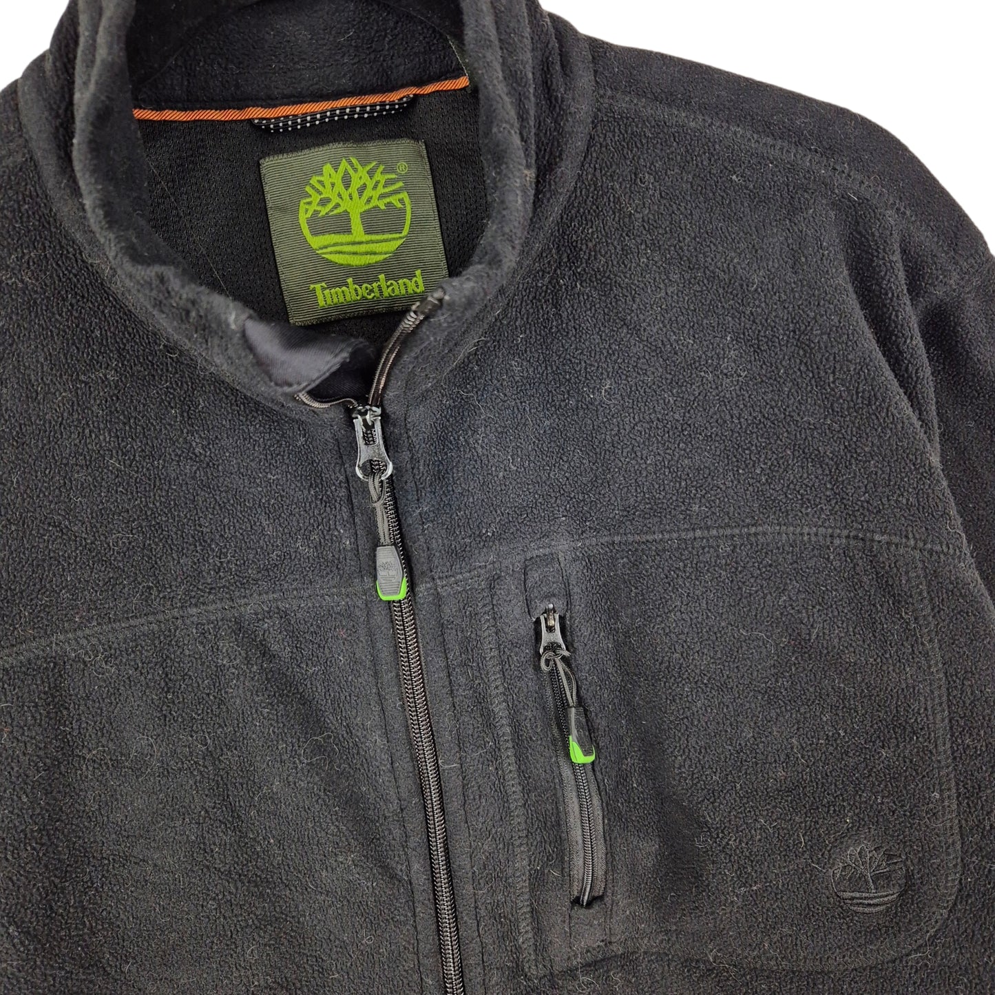 Timberland Black Fleece Zip Jumper Size L