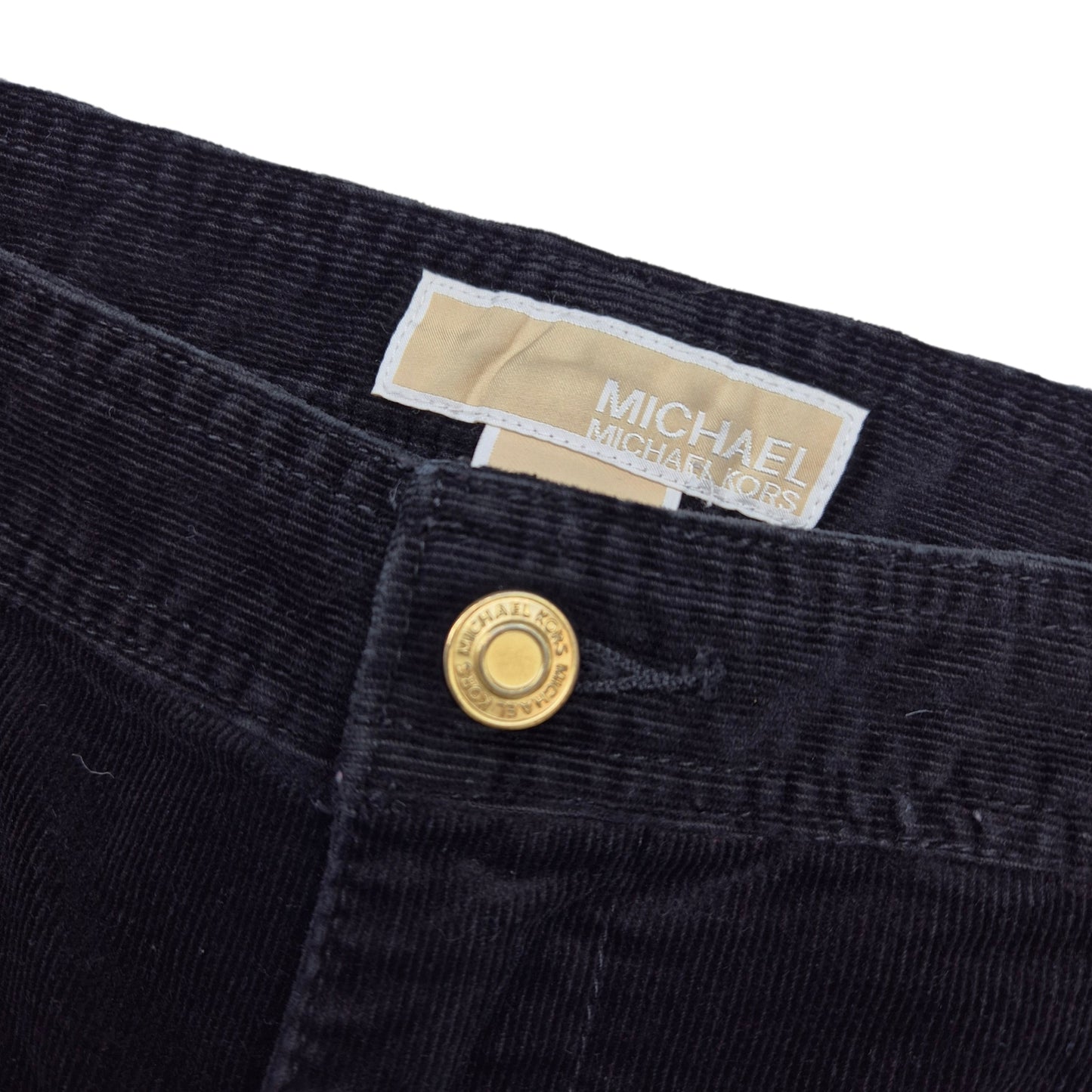 Michael Kors Jeans Womens Black Straight Leg Corduroy Denim W32