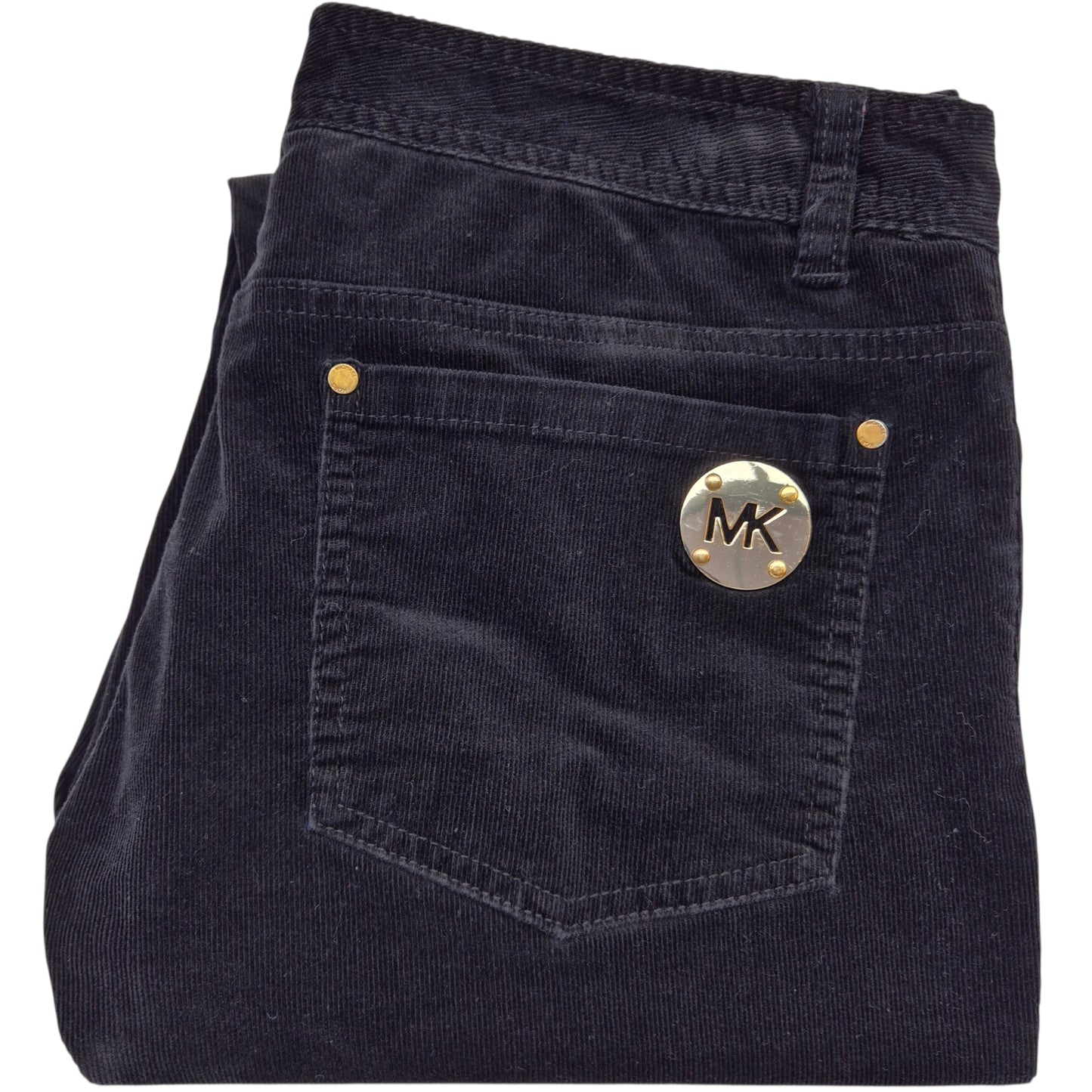 Michael Kors Jeans Womens Black Straight Leg Corduroy Denim W32