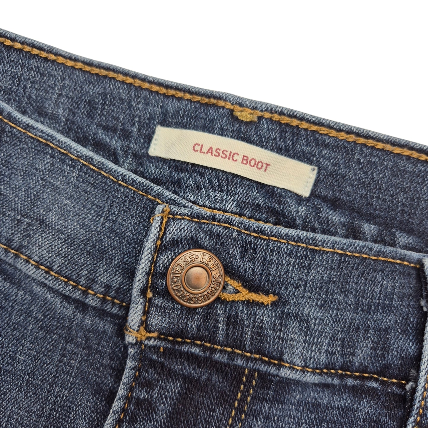 Levis Jeans Womens Dark Blue Classic Bootcut Stretch Denim W32