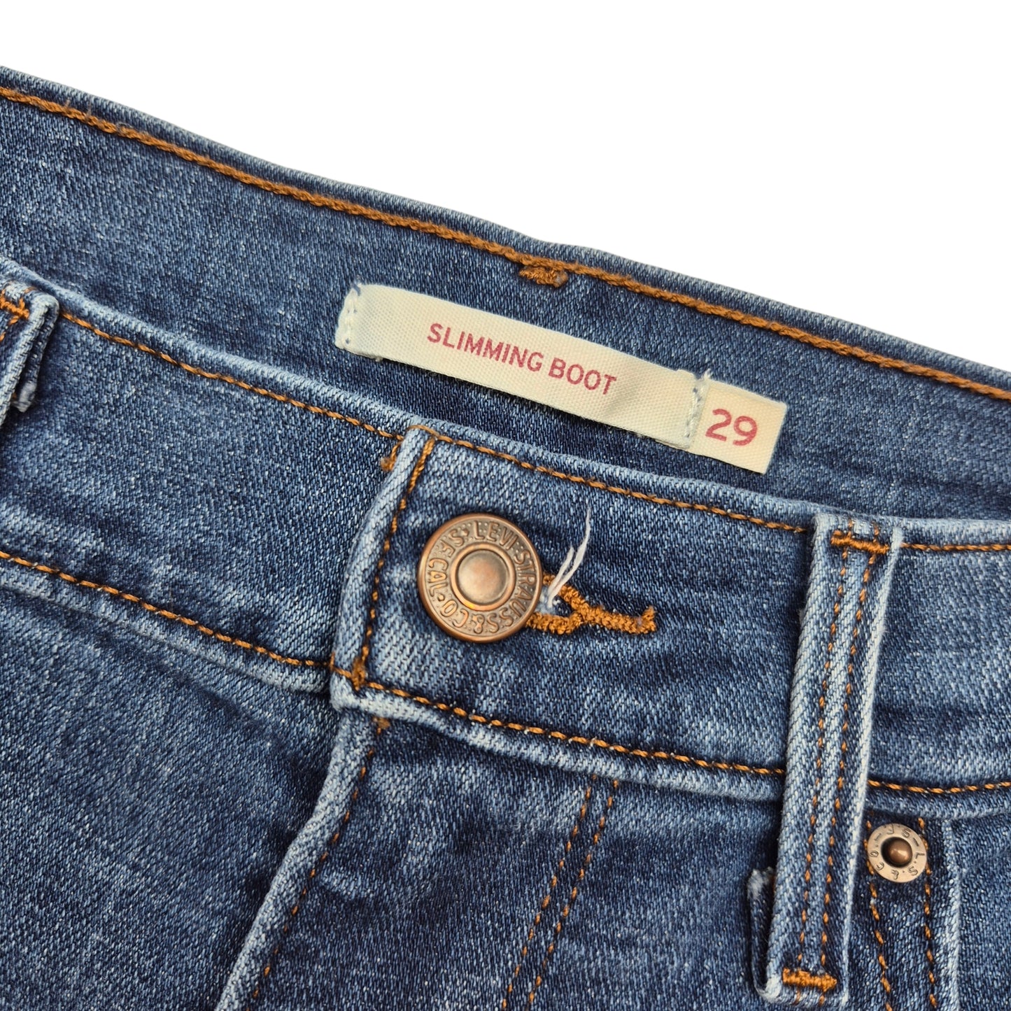 Levis Jeans Womens Blue Slimming Bootcut Stretch Denim W29