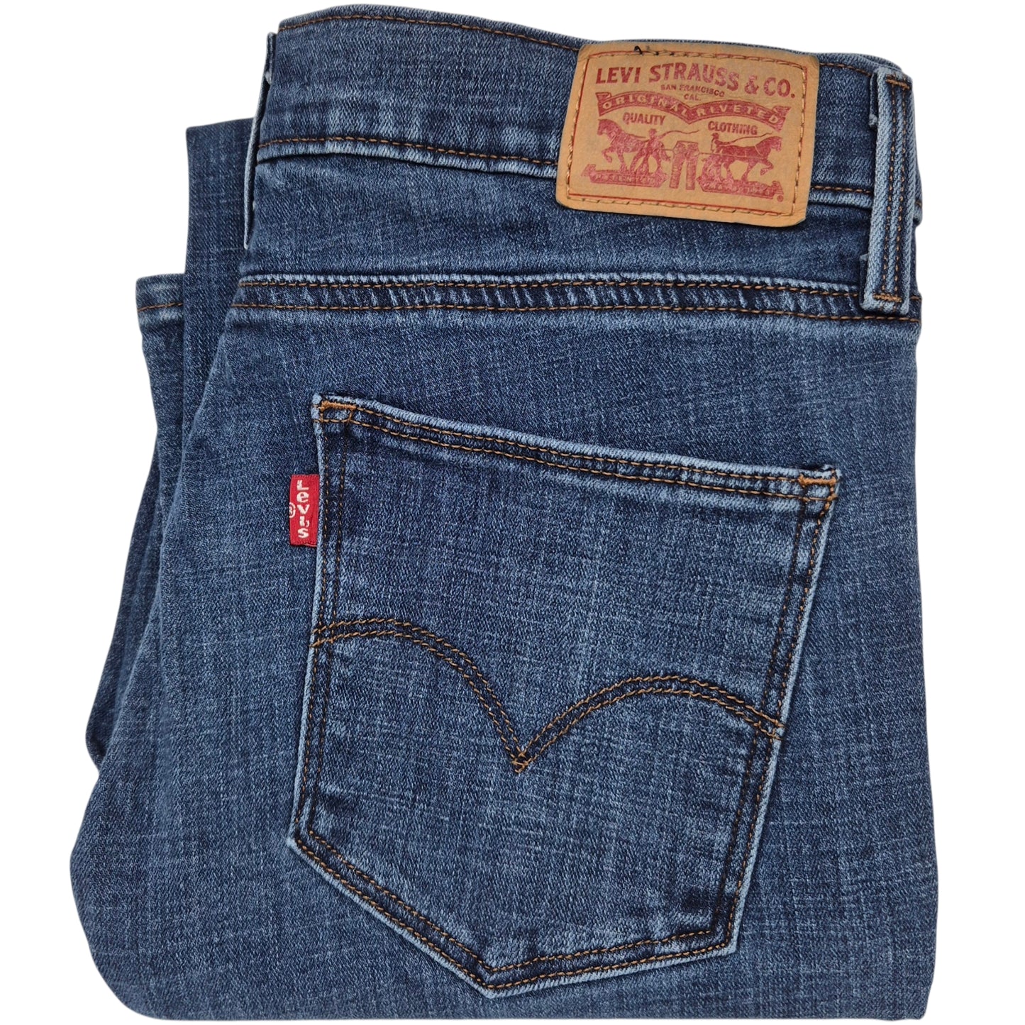 Levis Jeans Womens Blue Slimming Bootcut Stretch Denim W29