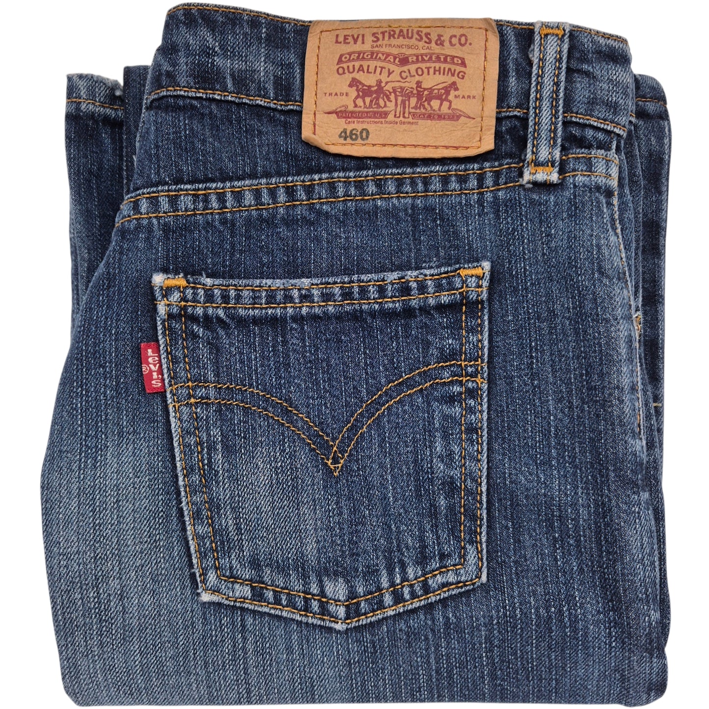 Vintage Levis 460 Jeans Womens Dark Blue Flare Denim W29