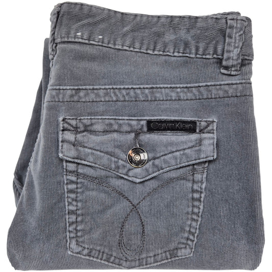 Vintage Calvin Klein Jeans Womens Grey Corduroy Denim W33