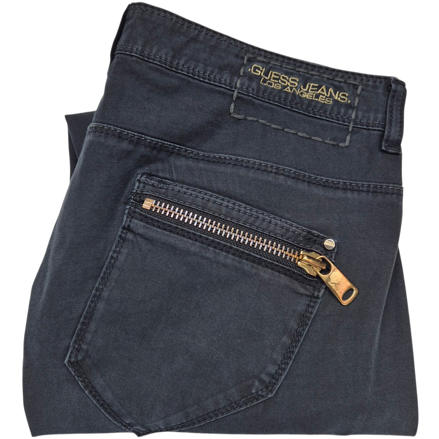 Guess Jeans Womens Black 3D Fit Cropped Pants W32