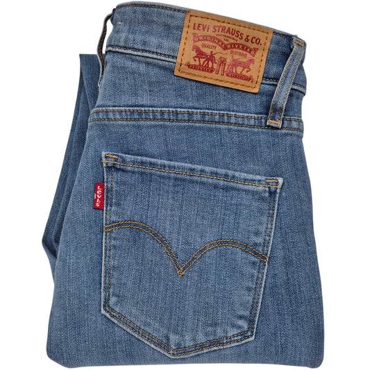 Levis 721 Jeans Womens Blue Mile High Skinny Denim W27