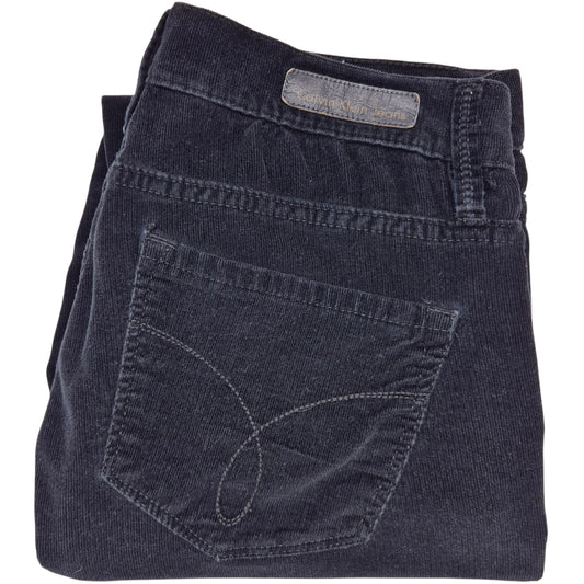 Vintage Calvin Klein Jeans Womens Black Straight Leg Corduroy Denim W29