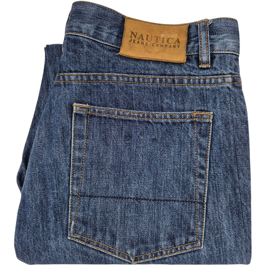 Vintage Nautica Jeans 90's Dark Blue Heavy Rigid Denim W34