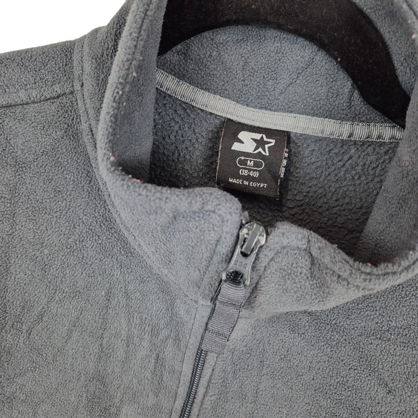 Vintage Starter Grey Fleece Zip Jumper Size M