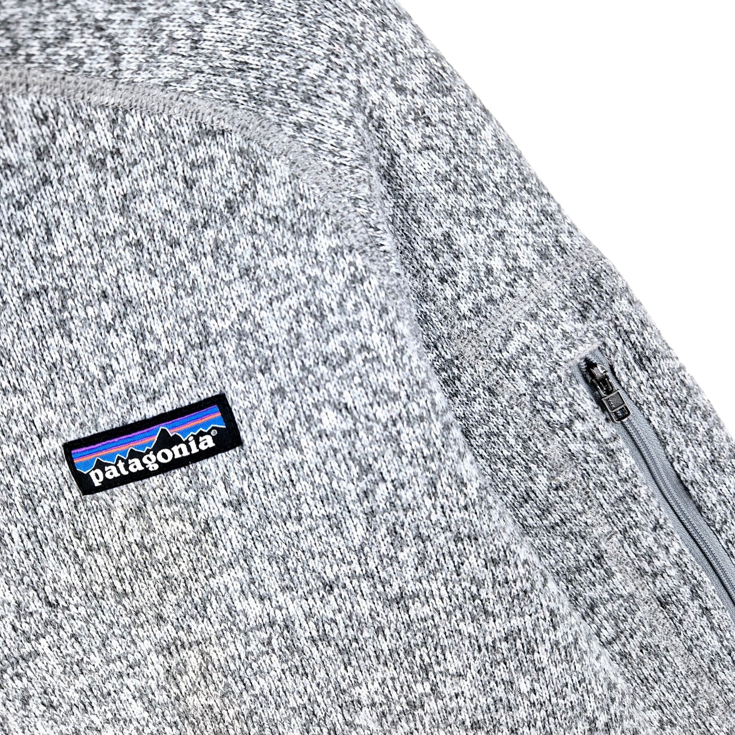 Patagonia Virginia Sailing Womens Light Grey Quarter Zip Fleece Jumper Size M