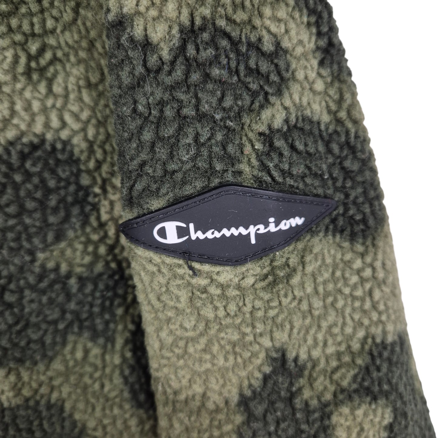 Champion Camo Green Embroidered Fleece Hoodie Size S