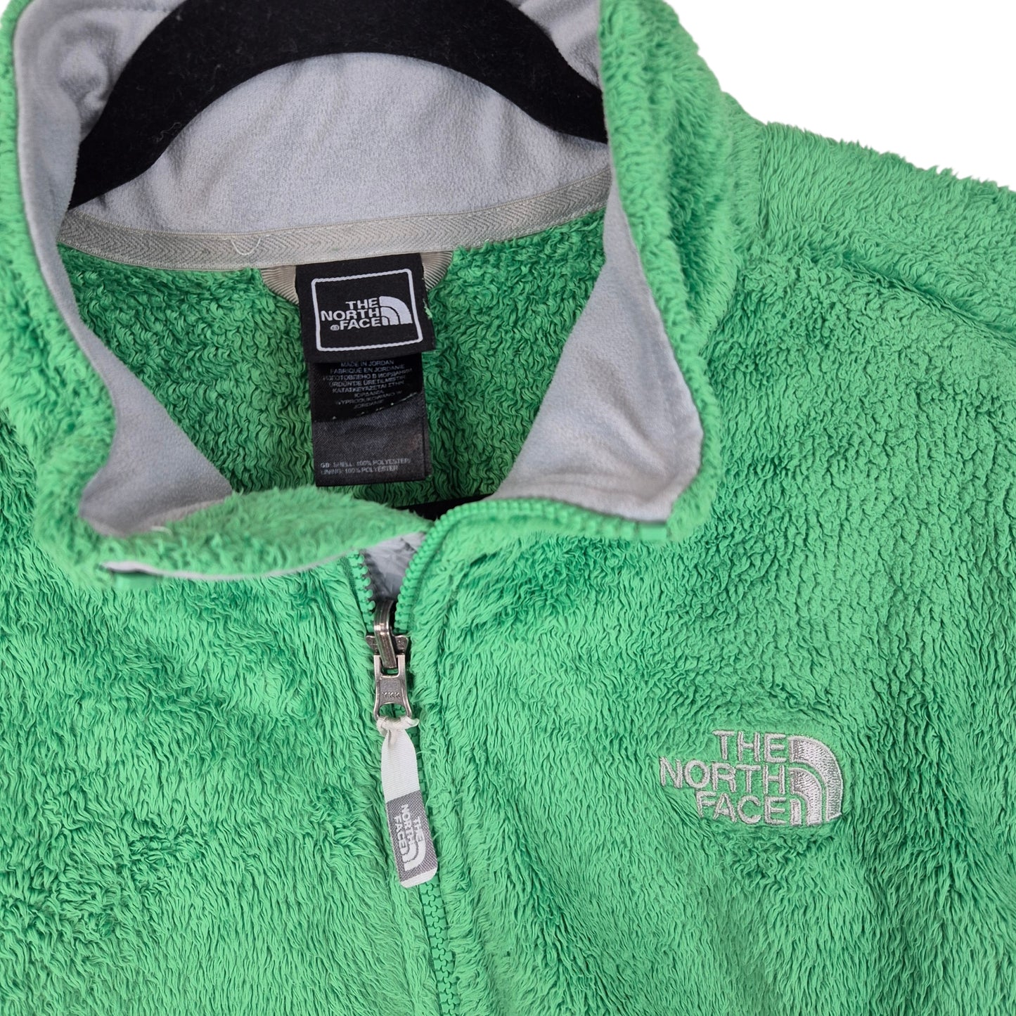 The North Face Womens Bright Green Fleece Zip Jumper Size XL