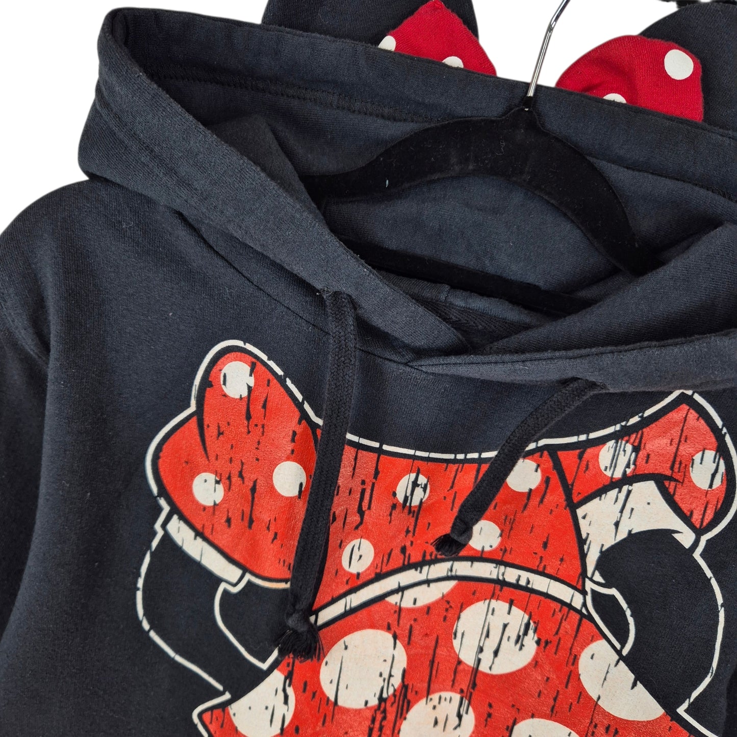 Disney Minnie Mouse Womens Black Hoodie Size S