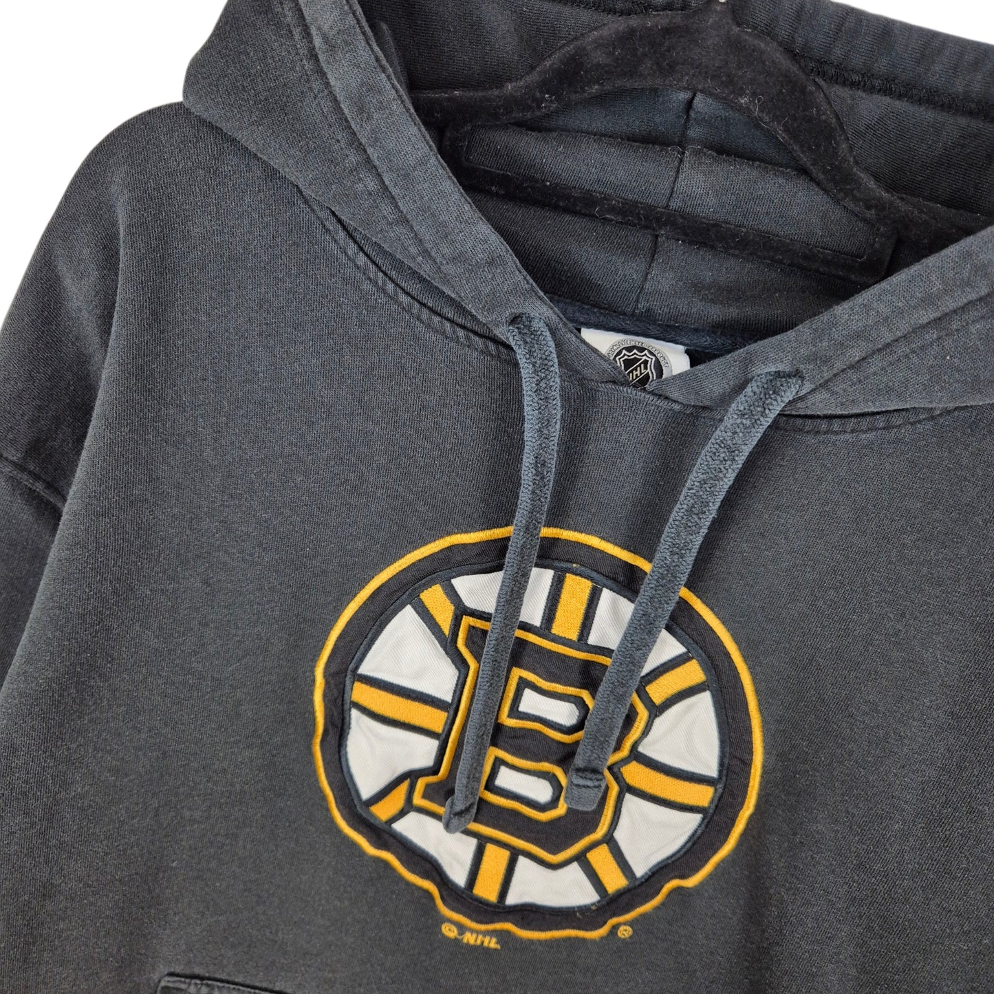 NHL Boston Bruins Black Embroidered Hoodie Size XL
