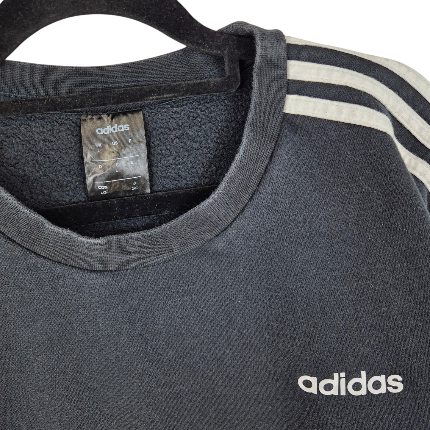 Adidas Black Crewneck Sweater Size L