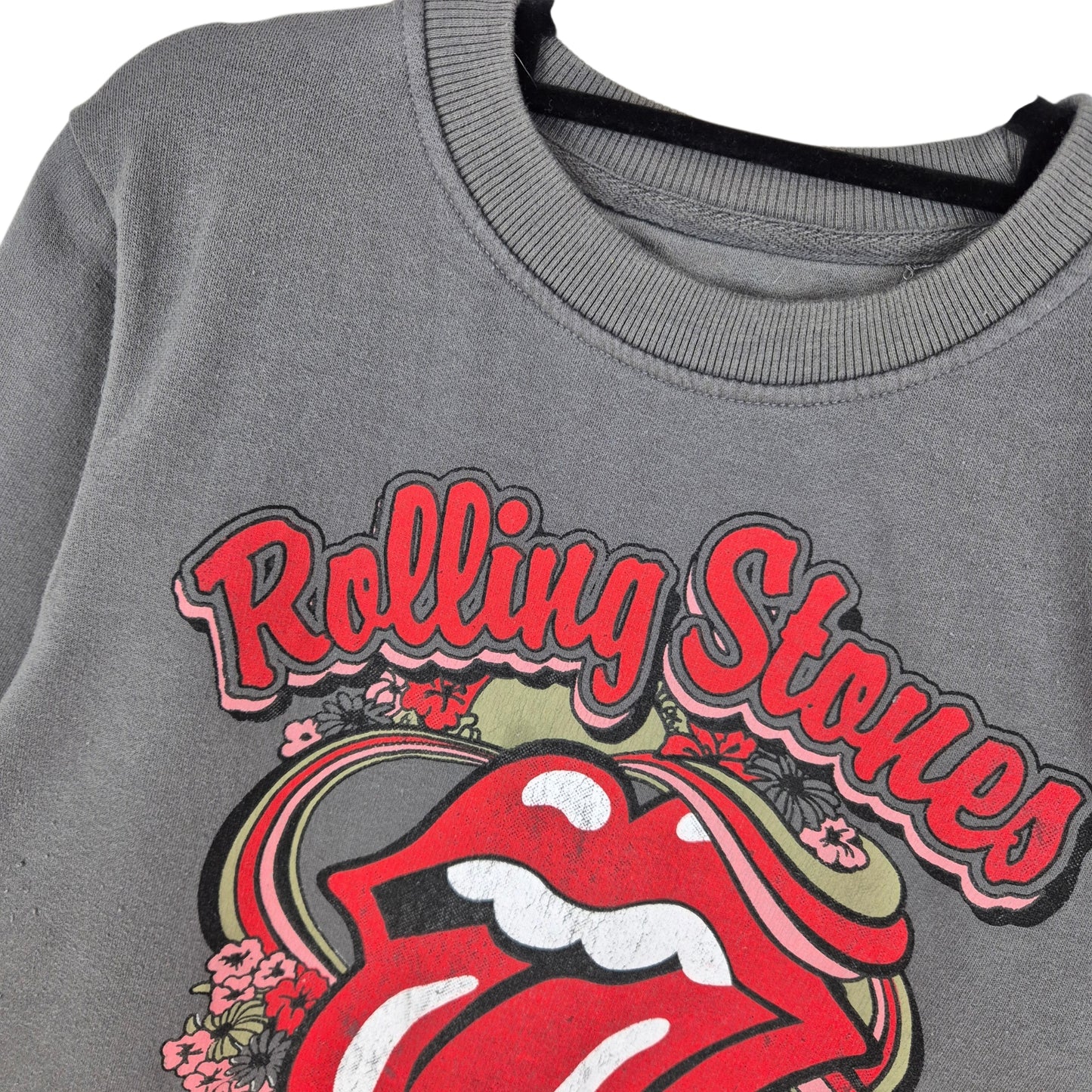 The Rolling Stones Womens Grey Crewneck Sweater Size L