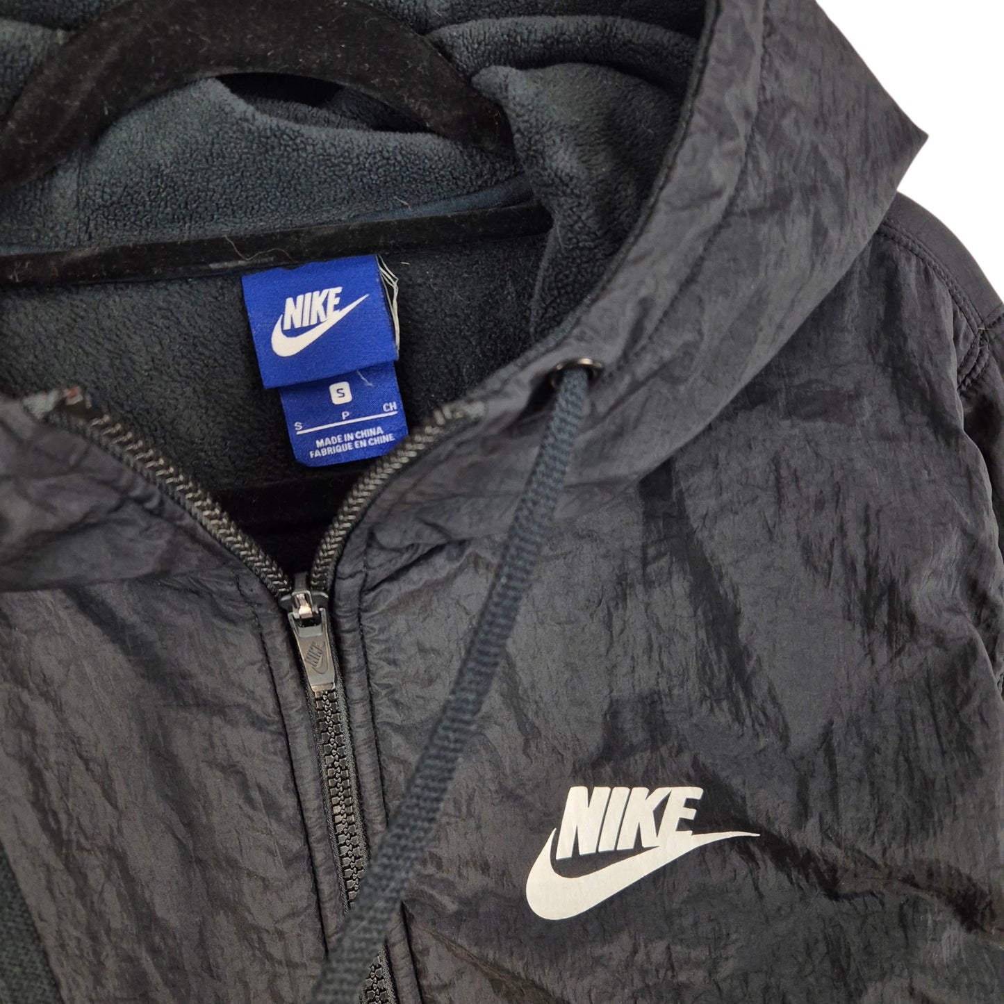 Nike Black Fleece Zip Hoodie Size S
