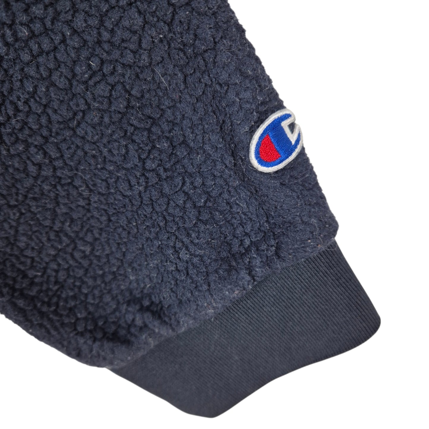 Champion Dark Blue Half Zip Fleece Hoodie Size S