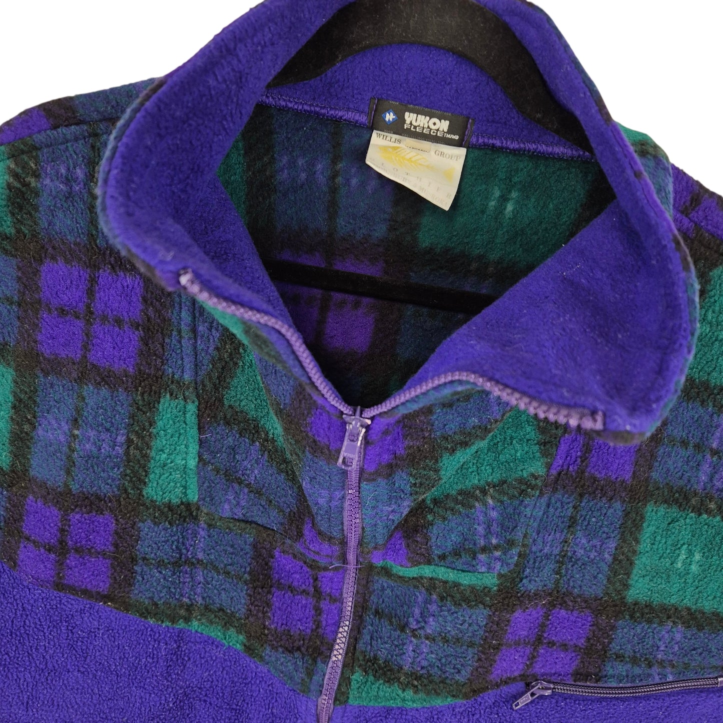 Vintage Willis James Yukon Fleece 90's Purple Fleece Turtle Vest Size M