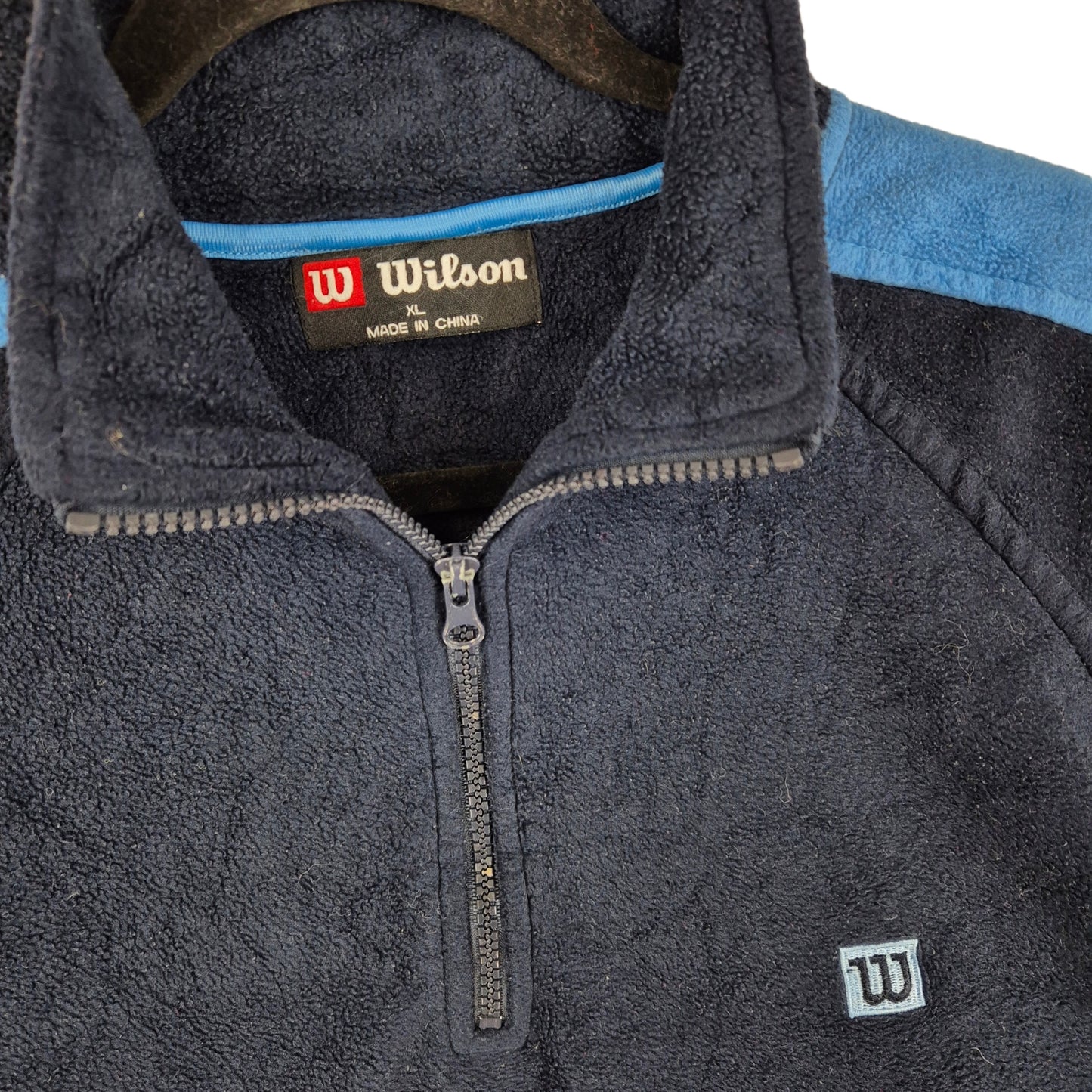 Wilson Dark Blue Quarter Zip Fleece Jumper Size XL