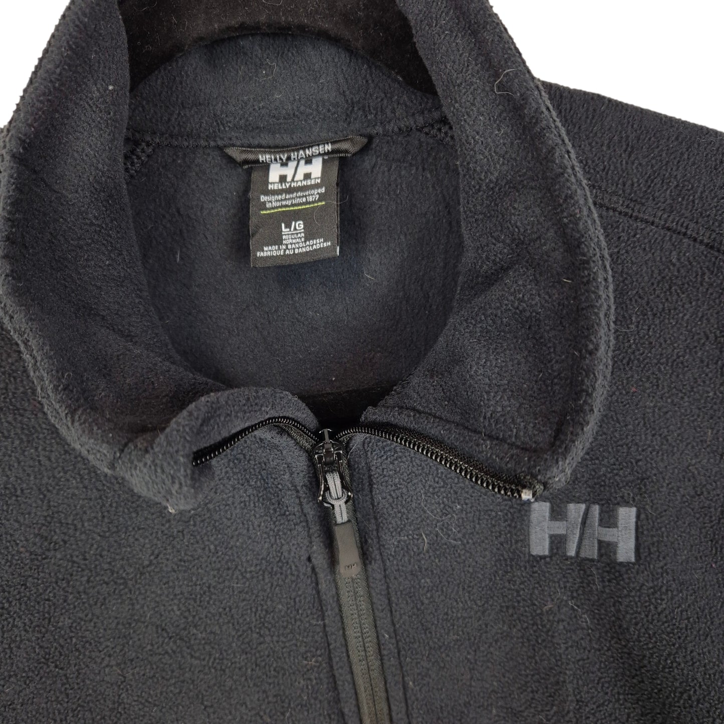 Helly Hansen Black Fleece Zip Jumper Size L