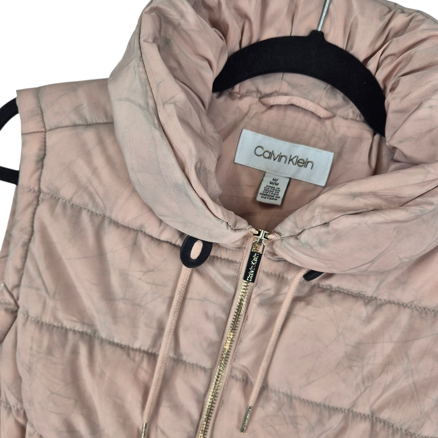 Calvin Klein Womens Pink Padded Vest Size M
