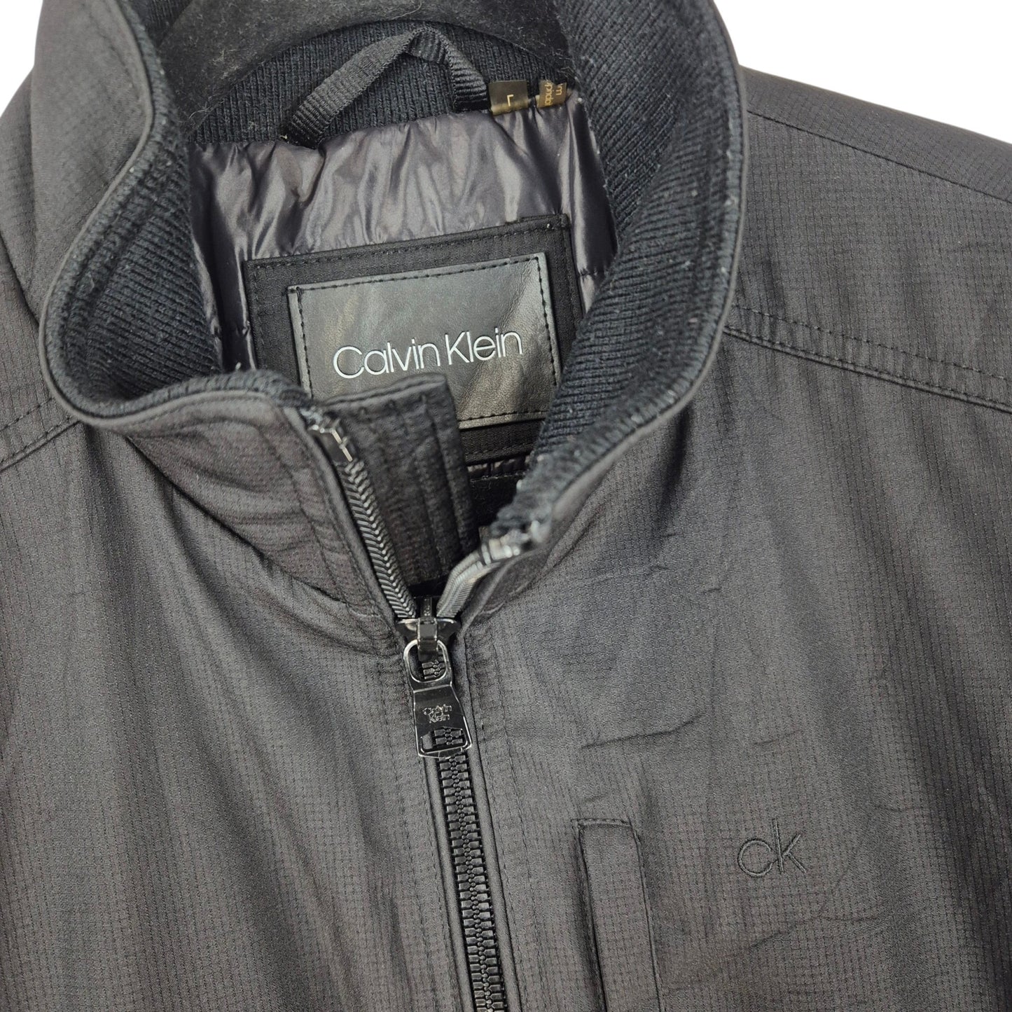 Calvin Klein Black Heavy Quilted jacket Size L