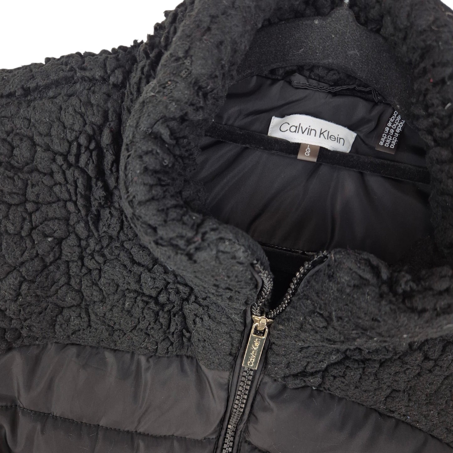 Calvin Klein Womens Black Padded Vest Size L