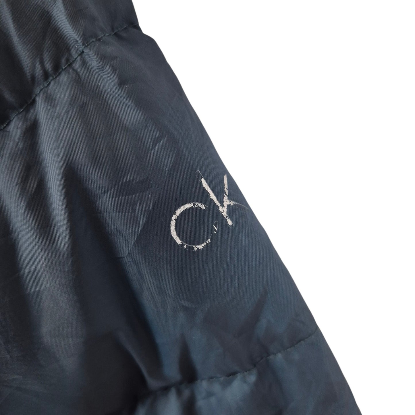 Vintage Calvin Klein Womens Dark Green Puffer Down Jacket Size M