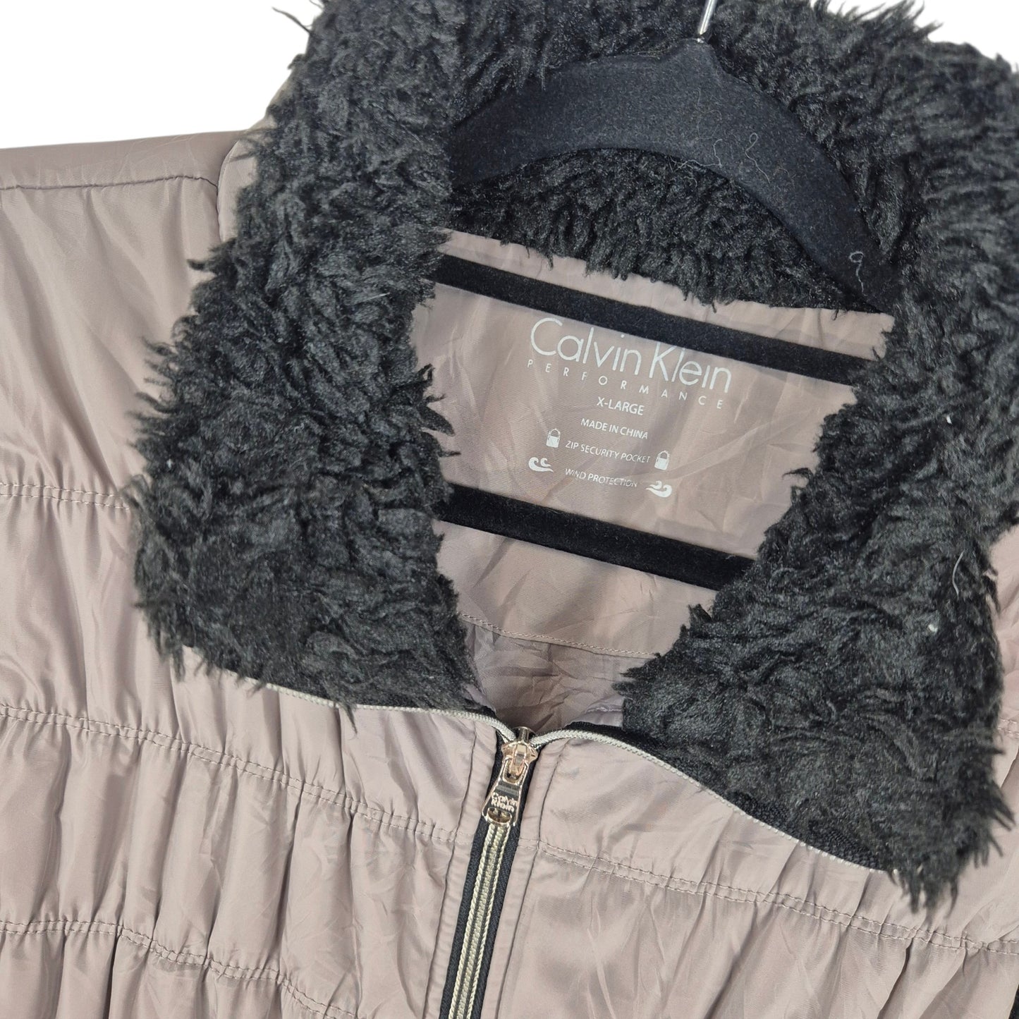 Calvin Klein Performance Womens Brown Padded Vest Size XL