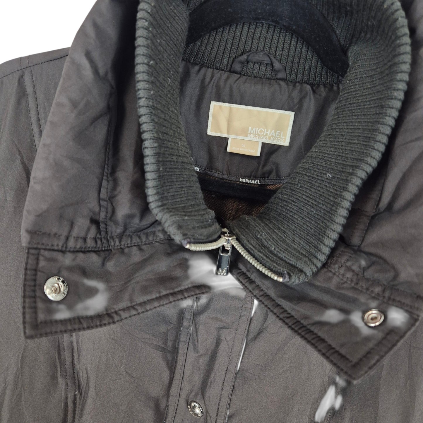 Michael Kors Womens Brown Puffer Down Jacket Size XL