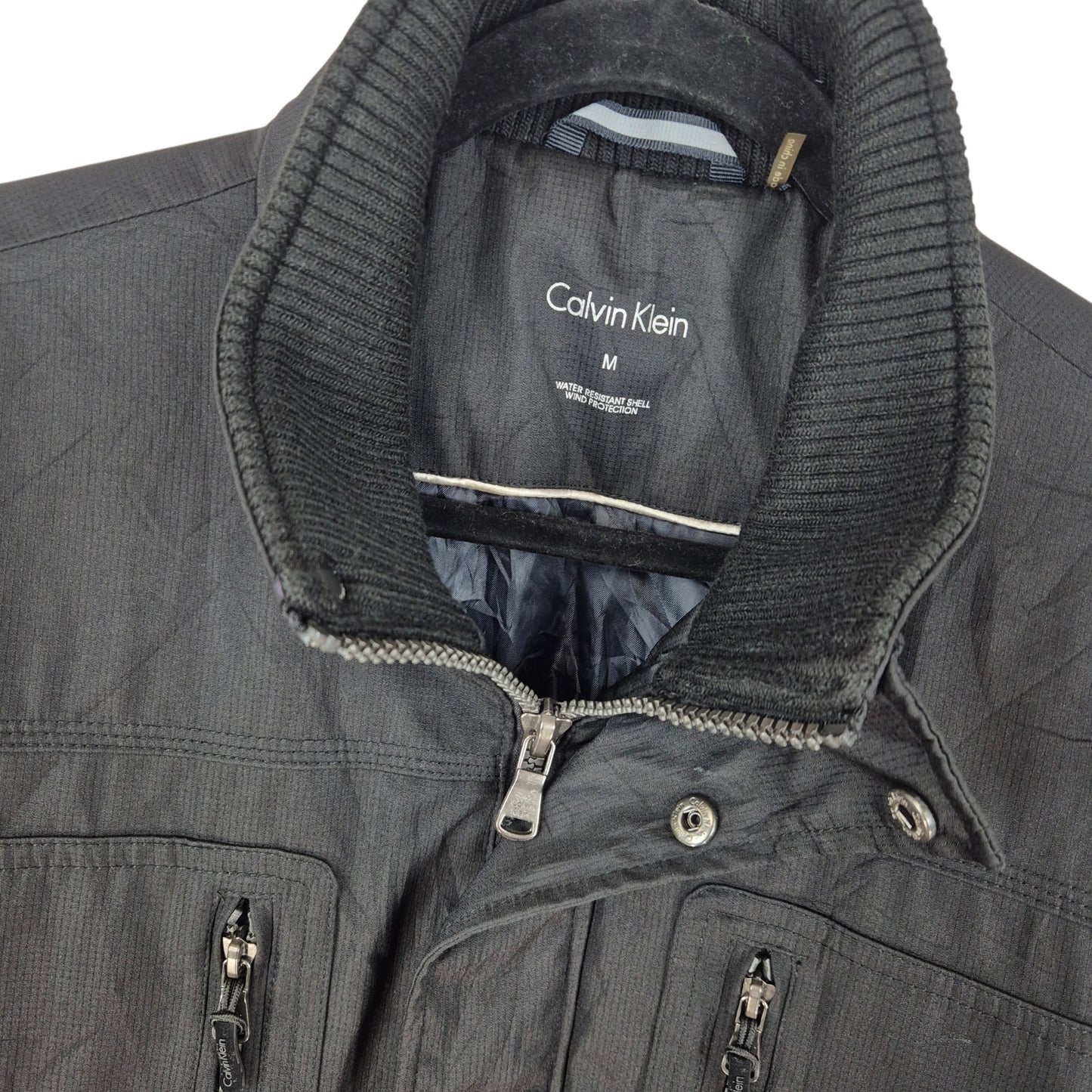 Calvin Klein Black Heavy Quilted Jacket Size M